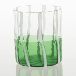 Green & Transparent Mezzo & Mezzo Glass