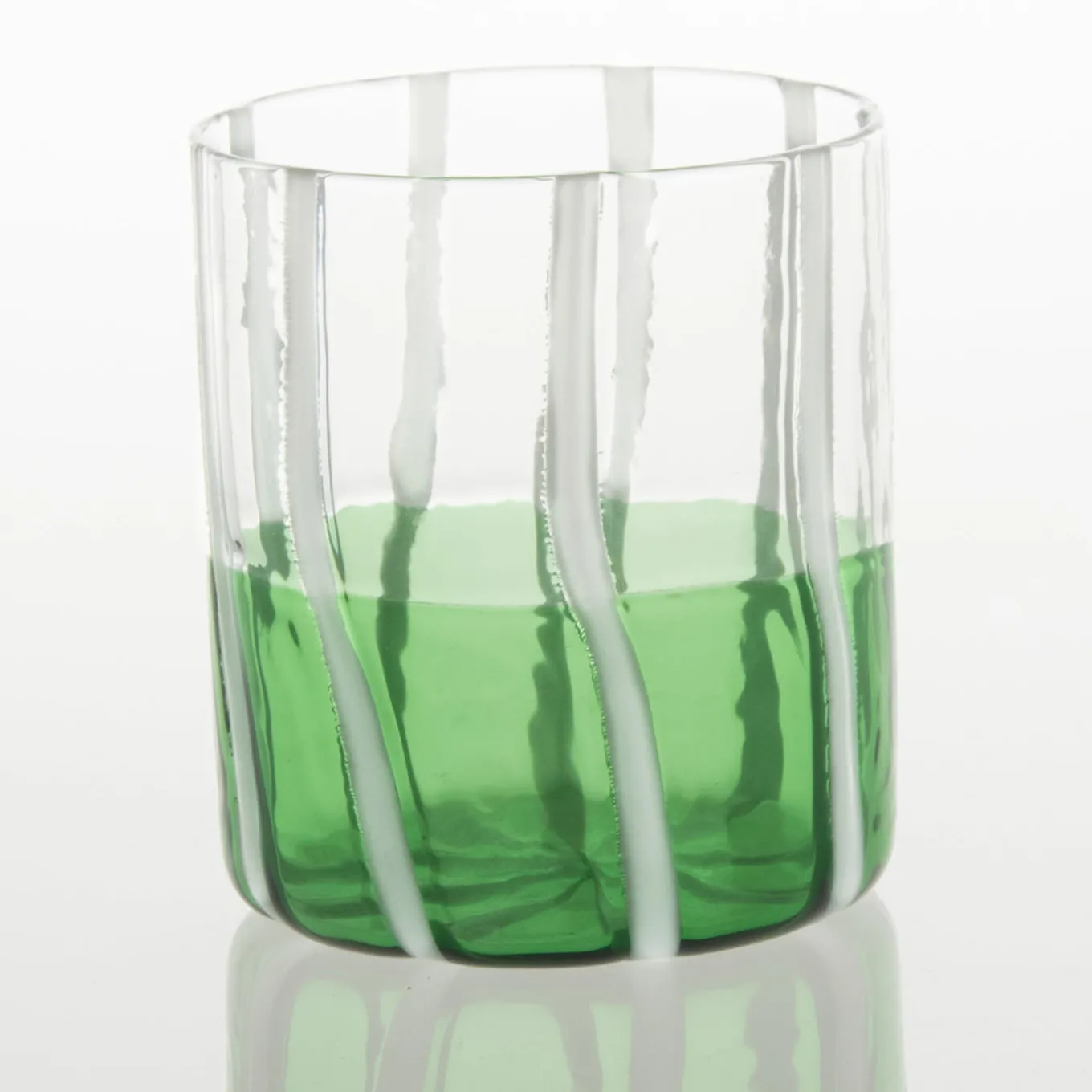 Green & Transparent Mezzo & Mezzo Glass