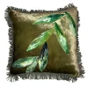 Green and Blue Leaves Cushion