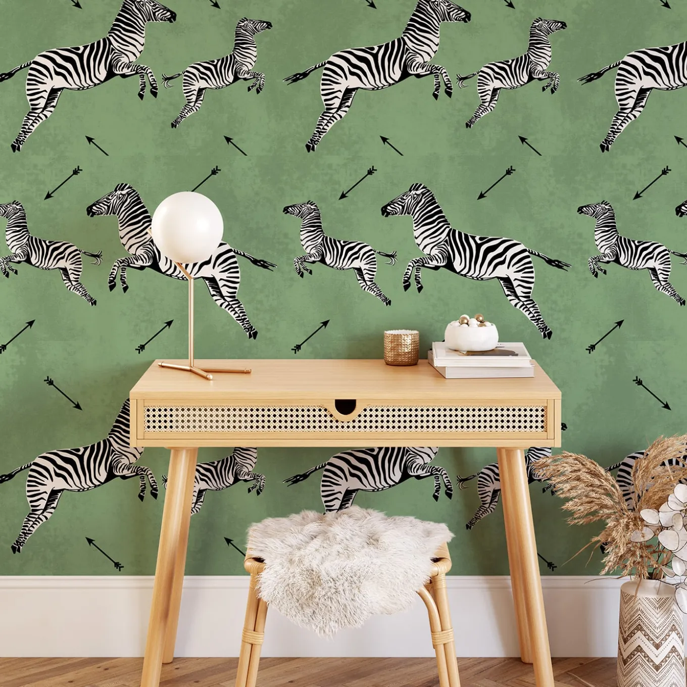 Green Flying Zebra Wallpaper