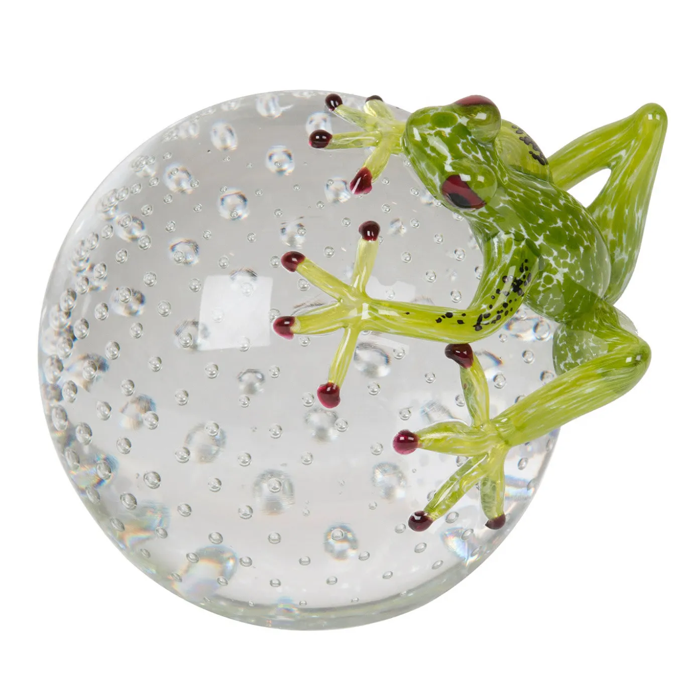 Green Glass Frog On Sphere