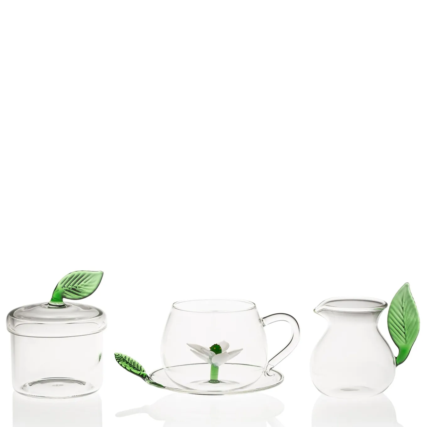 Green Leaf Sugar Pot