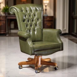 Green Leather Armchair