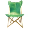 Green Leather Tripolina chair