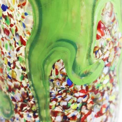 Green Murano Glass Amphora Vase