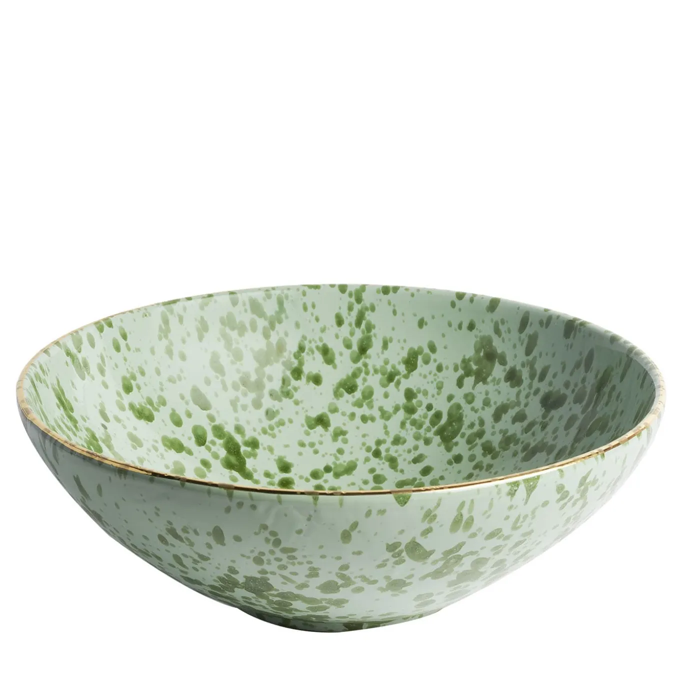 Green Pois Ceramic Serving Bowl