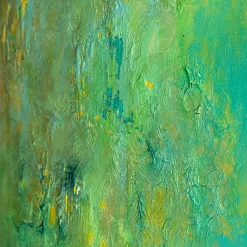 Green Rebirth Abstract Painting by Giuseppe Caiafa