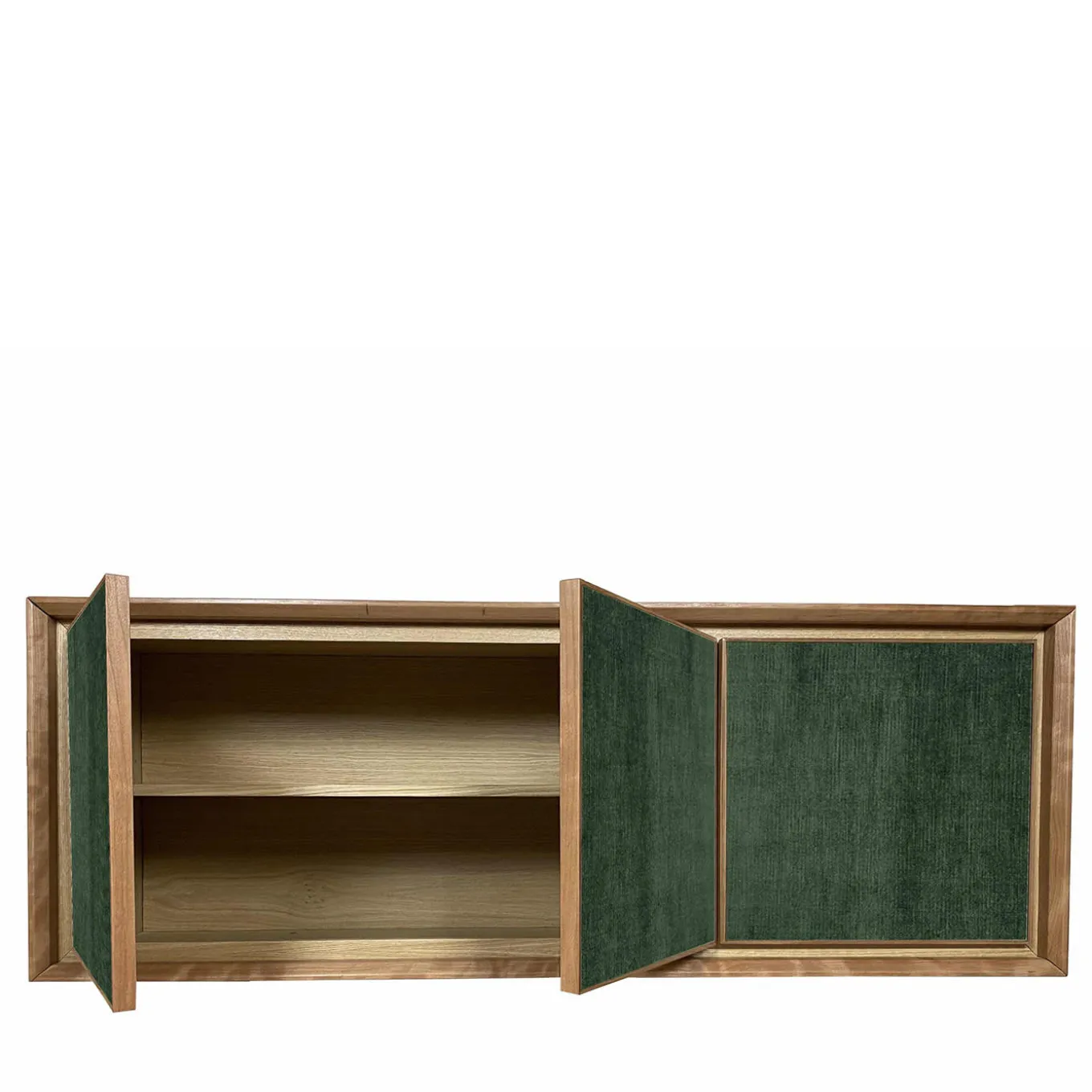 Green Velvet 3-Door Sideboard by Mascia Meccani