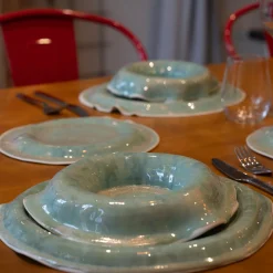 Green Waves Dinner Plate