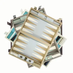 Grey Backgammon Box Game