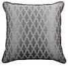 Grey Carrè Cushion in jacquard fabric and Silk Velvet