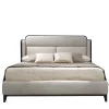 Grey Leather Bed