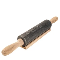 Grey Marble Rolling Pin with Wooden Handle
