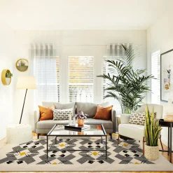 Grifoni Rectangular Polychrome Rug by Maurizio Demelas