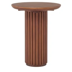 Grissini Tall Round Wood outdoor Side Table