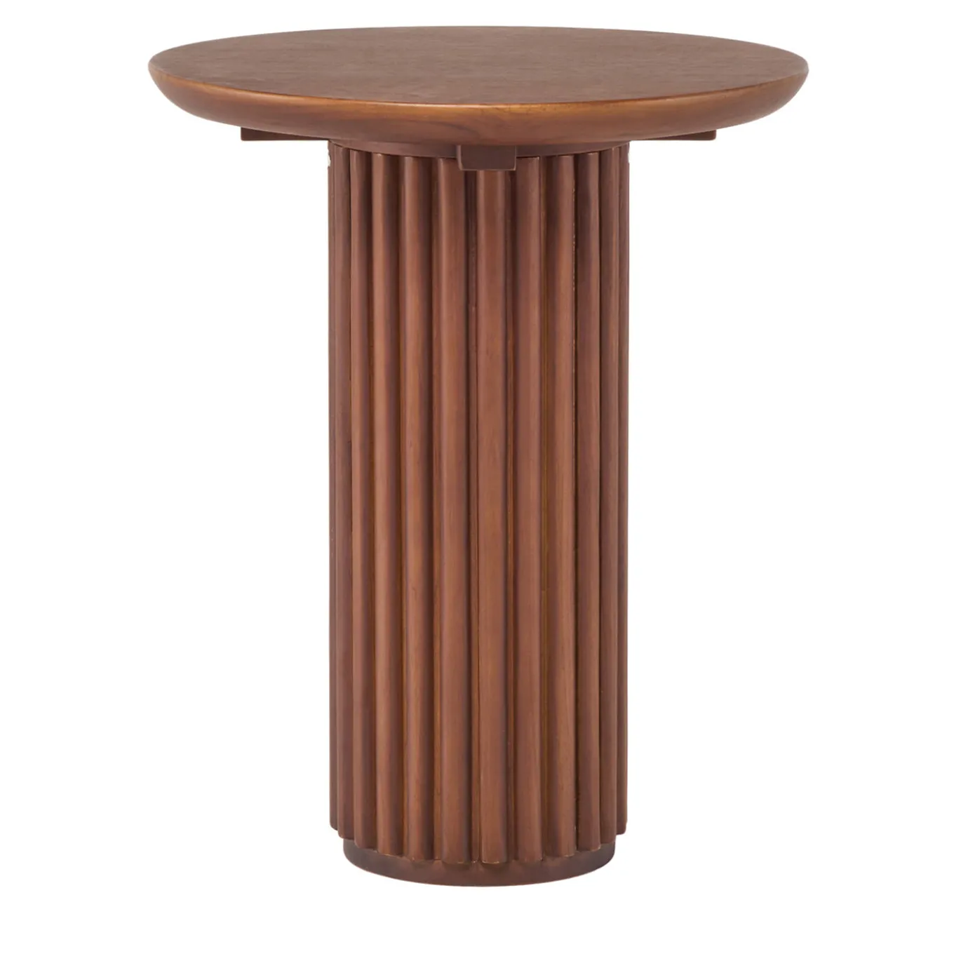 Grissini Tall Round Wood outdoor Side Table
