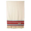 Grottesco Fringed Striped Polychrome Silk & Wool Blanket #3