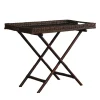Gueridon Wicker Large Serving Table