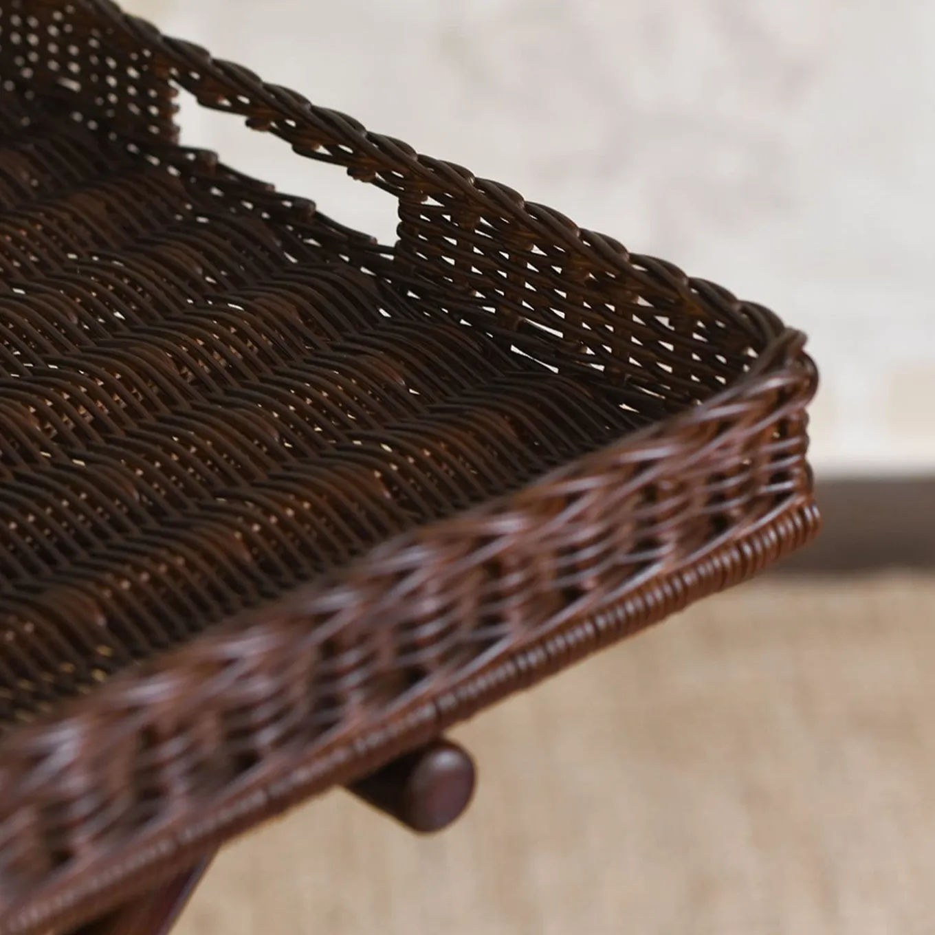 Gueridon Wicker Large Serving Table