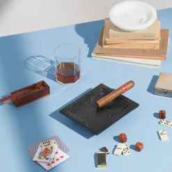 Guggenheim Rectangular Black Marquina Ashtray by Michele Chiossi