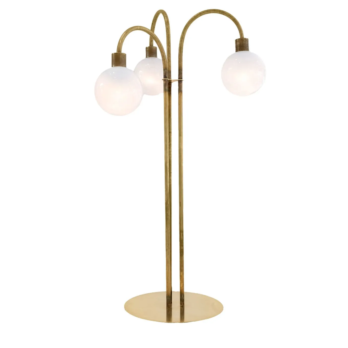 Habiba Glass And Brass Floor Lamp