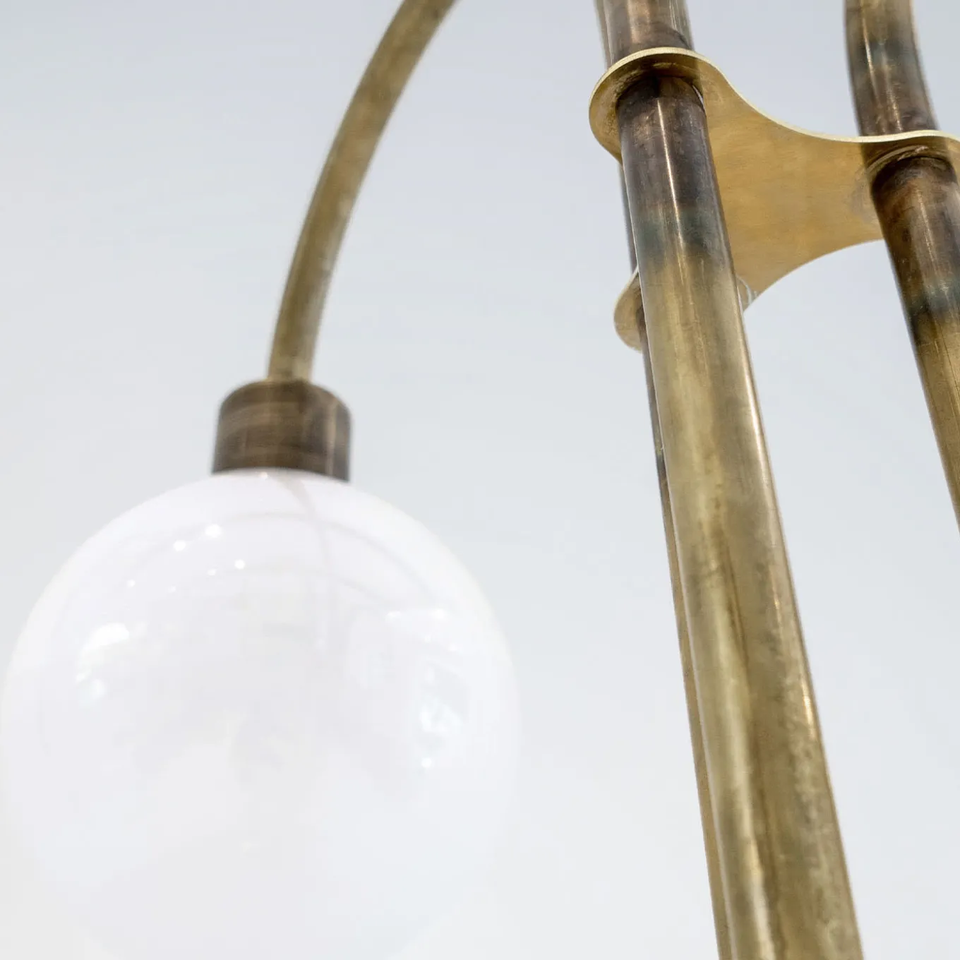 Habiba Glass And Brass Floor Lamp