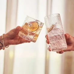 Hair Set of 6 Frosted Engraving Glasses