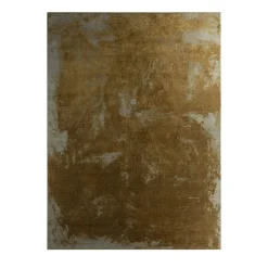 Hand Knotted Free Verse Rug in Silver Gray and Cumin