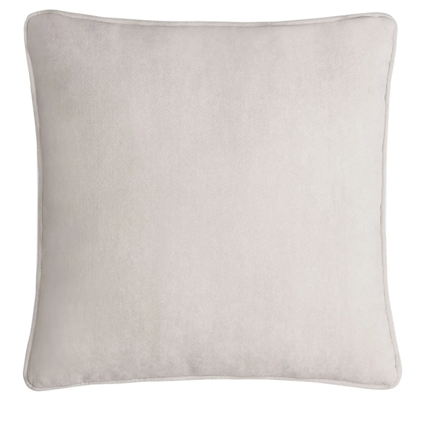 Happy Frame White Velvet Square Cushion
