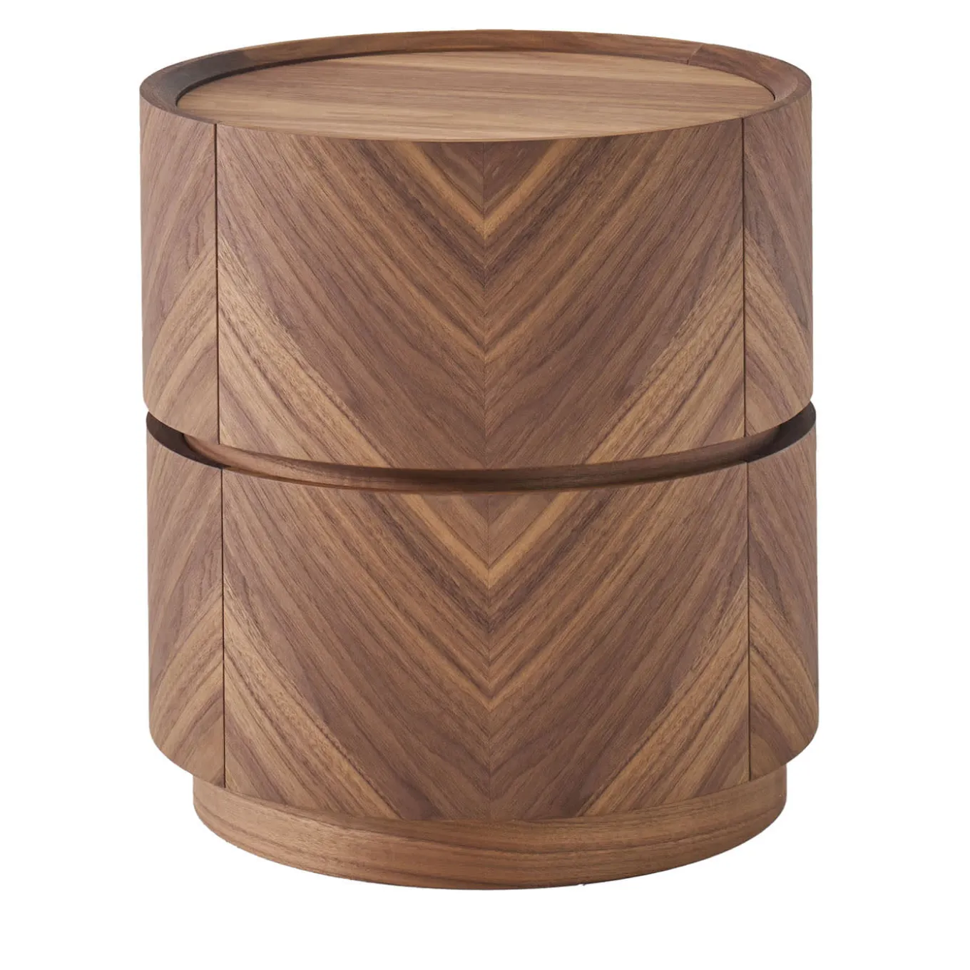 Haribo Nightstand in Walnut Canaletto with Two Drawers