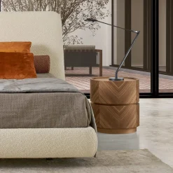 Haribo Nightstand in Walnut Canaletto with Two Drawers