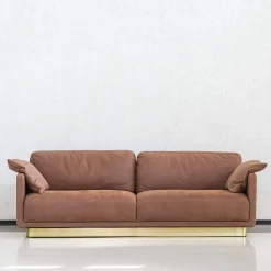 Haring Brown Leather Sofa by Dainellistudio