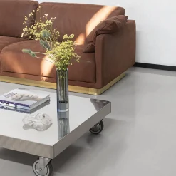 Haring Brown Leather Sofa by Dainellistudio