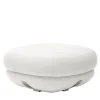Harold White Fabric Small Ottoman by Pulina Exclusive Interiors