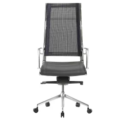 Havana A Black Mesh and Leather Armchair