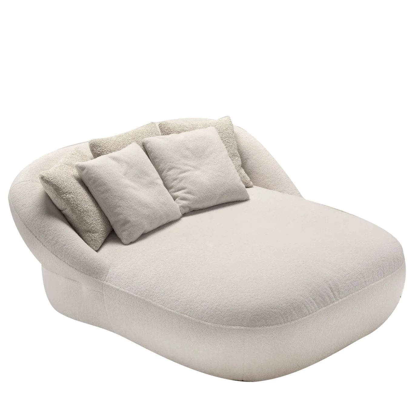 Havana Compact White Chaise Longue by Palomba Serafini