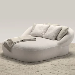 Havana Compact White Chaise Longue by Palomba Serafini