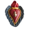 HEART DECO RED AND BLUE CERAMIC HEART