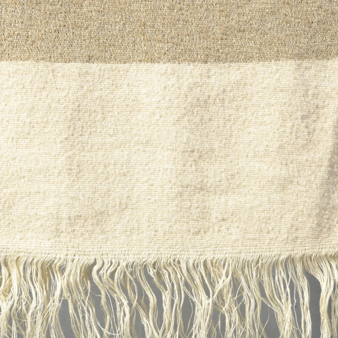 Hela Fringed Sand & Beige Blanket
