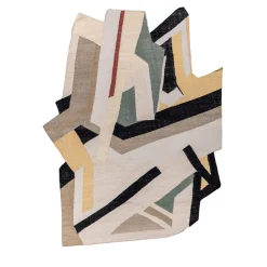 Heritage-Inspired Antique White & Ebony Flat Weave Rug