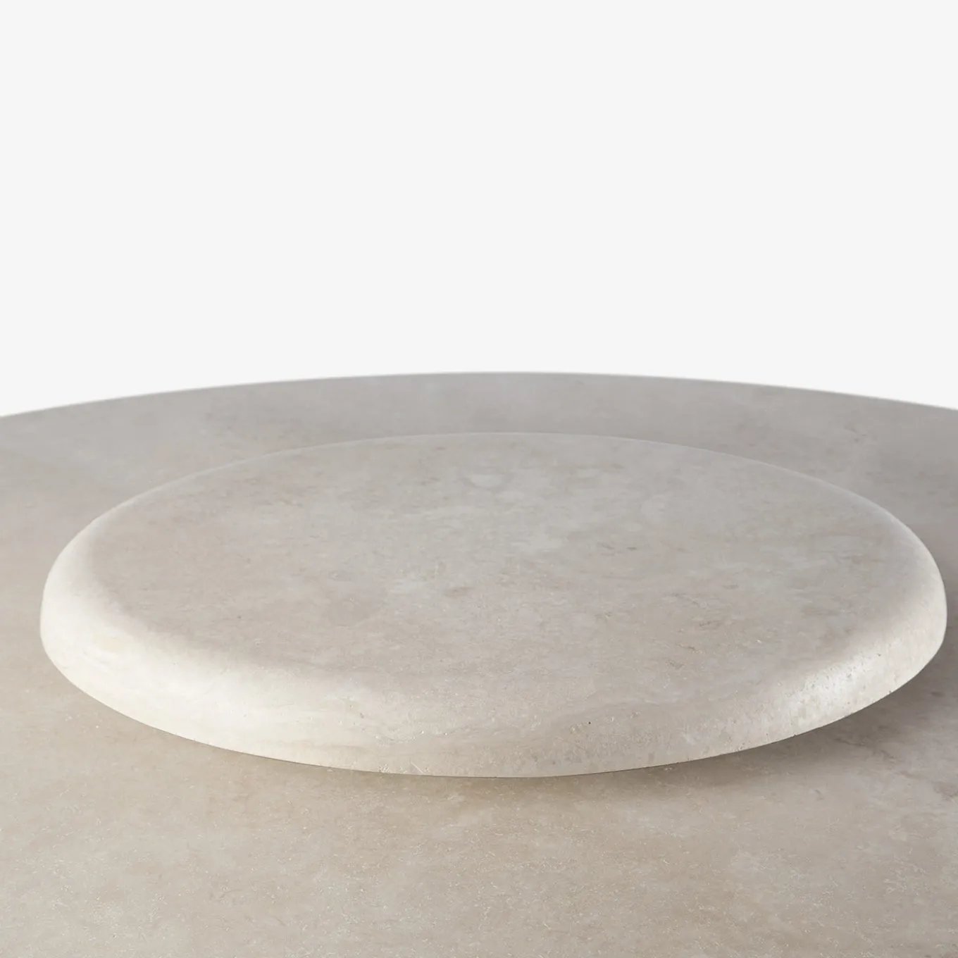 Hermu 150 Travertino Stone and Brown Steel Outdoor Dining Table