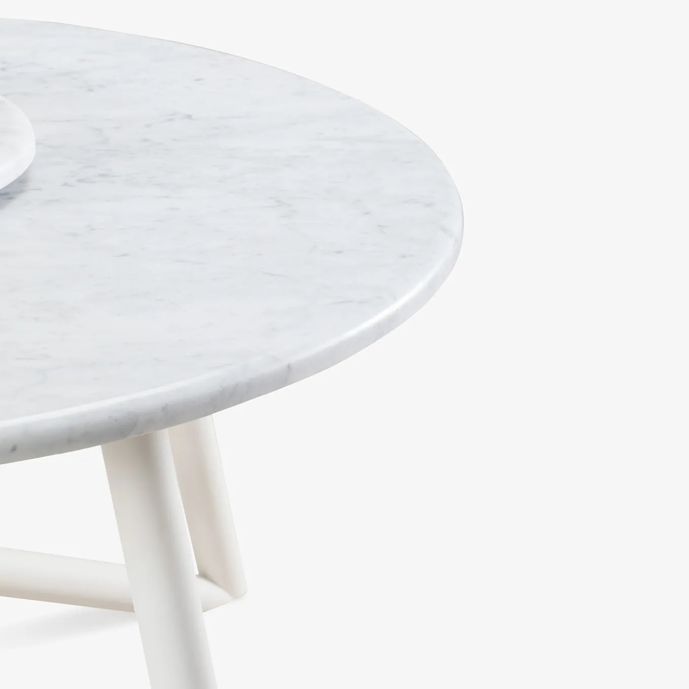 Hermu 150 white carrara marble and steel outdoor dining table