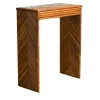 Herringbone-Patterned Bamboo Console