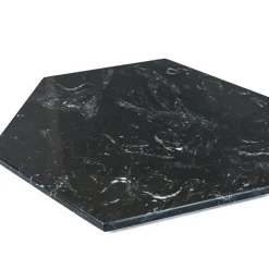 Hexagonal Black Marble Plate
