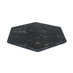 Hexagonal Black Marble Plate