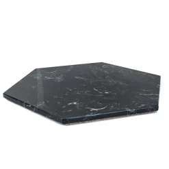 Hexagonal Black Marble Plate