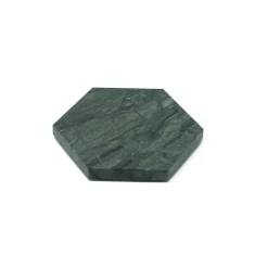 Hexagonal Green Marble Plate