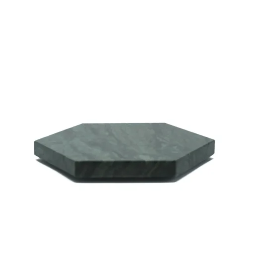 Hexagonal Green Marble Plate