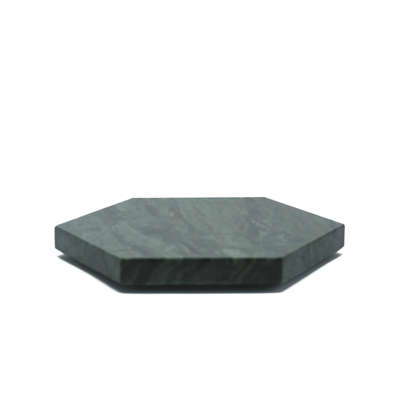 Hexagonal Green Marble Plate
