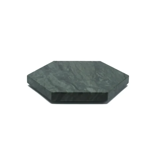 Hexagonal Green Marble Plate